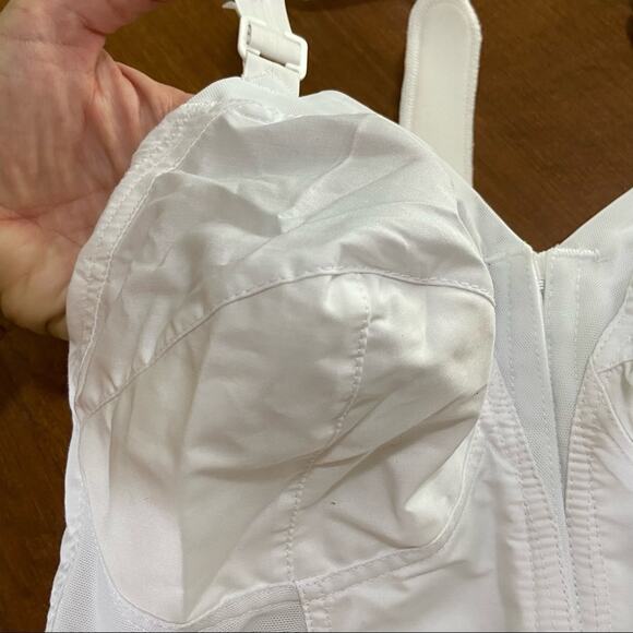 Vintage Bullet Bra 36C long line white - Picture 4 of 6